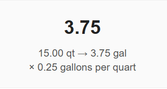 15 Quarts To Gallon